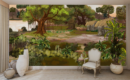 Serene Village Wallcovering (ART 131 B)