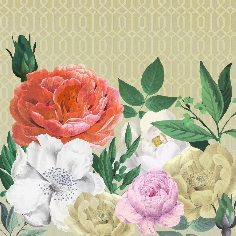 floral tapestry wallcovering (art 134)