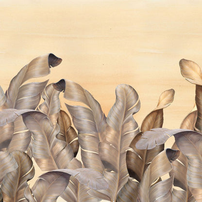 Golden Banana Leaf Wallcovering (ART 140)