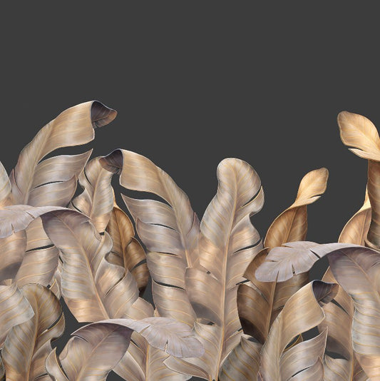 Metallic Banana Leaf Wallcovering (ART 141)