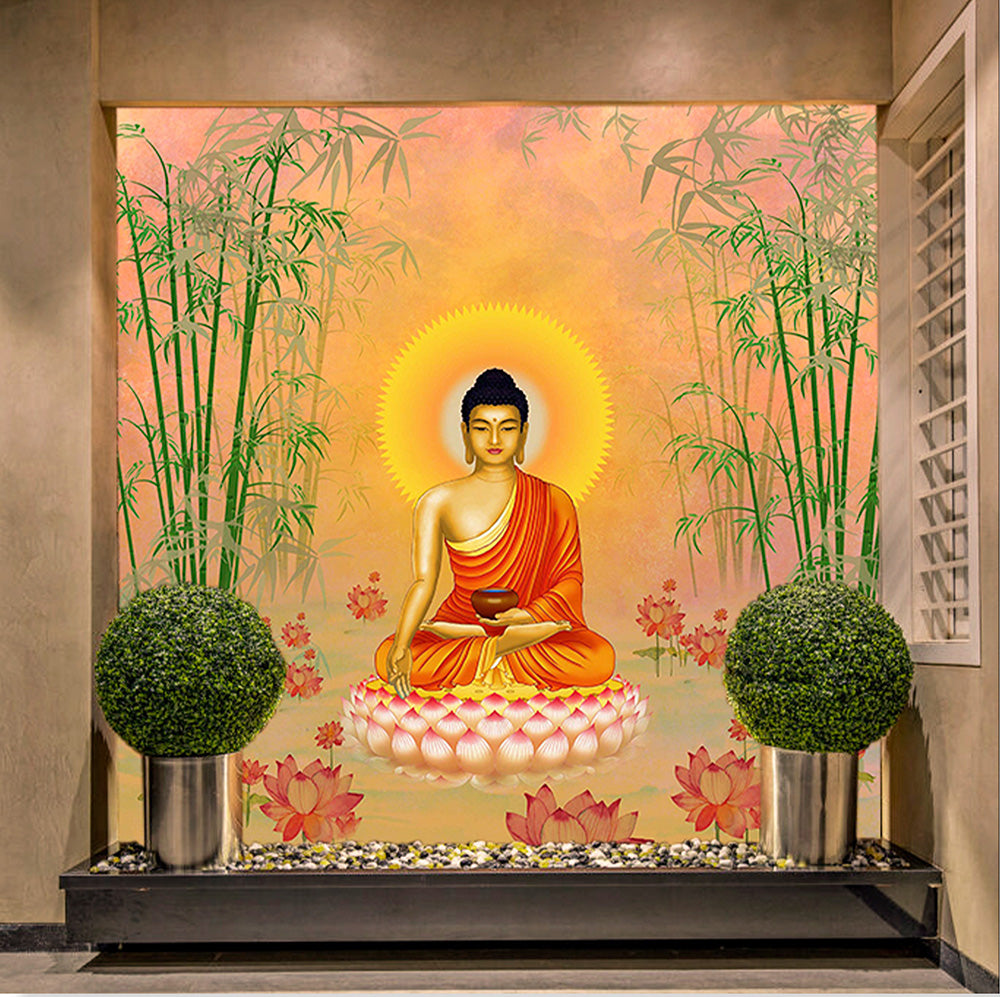 tranquil buddha wallcovering (art 142)