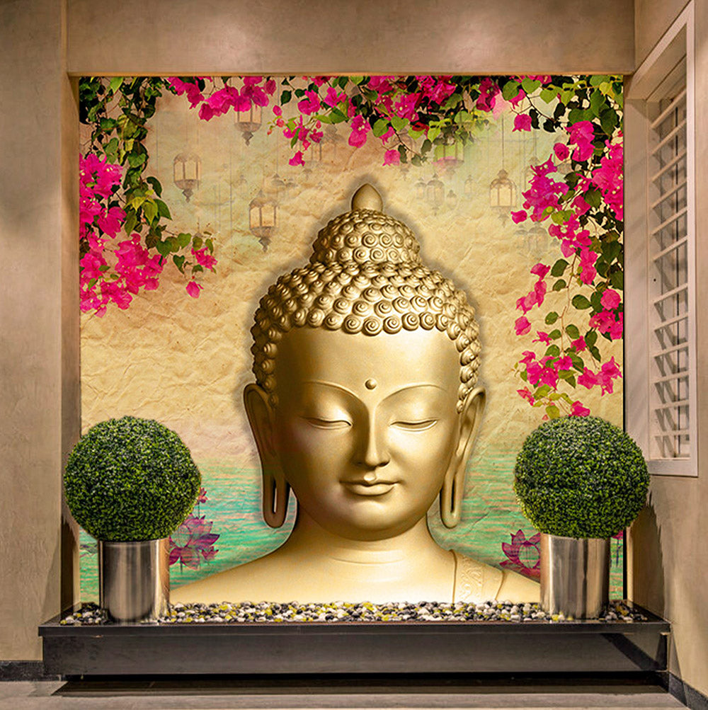 peaceful buddha wallcovering (art 143)