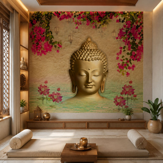 Peaceful Buddha Wallcovering (ART 143)