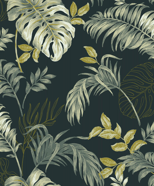 Tropical Leaf Medley (Dark) (A 64303)