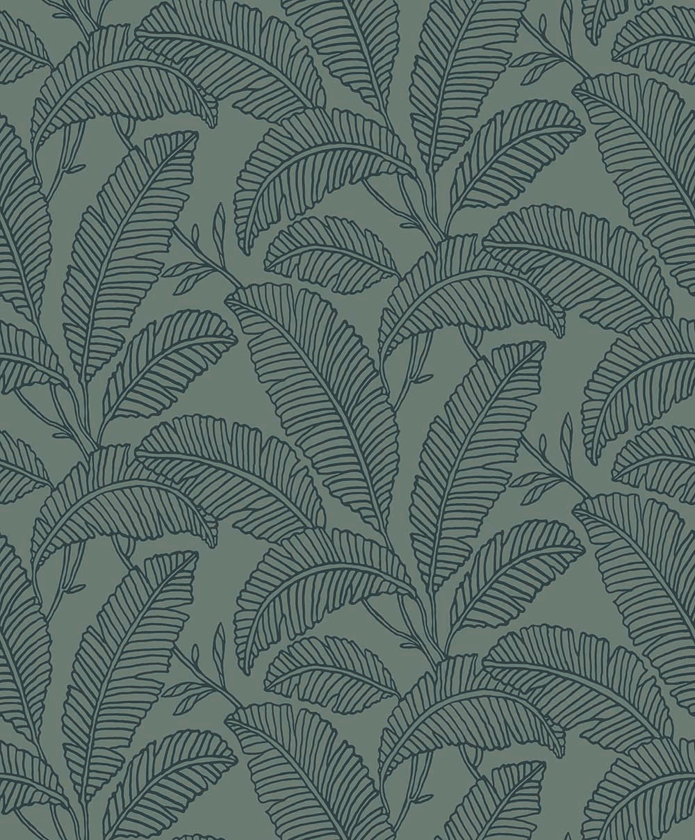 botanical outline (deep green) (a 66401)