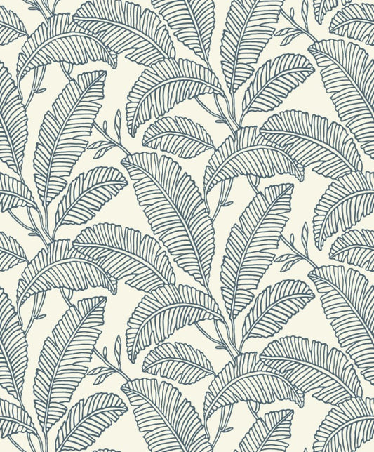 Botanical Outline (Navy on Cream) (A 66402)