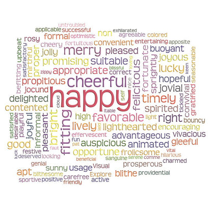 Happiness Word Cloud ( COR 101 )