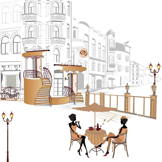 European Cafe Illustration ( COR 113 )