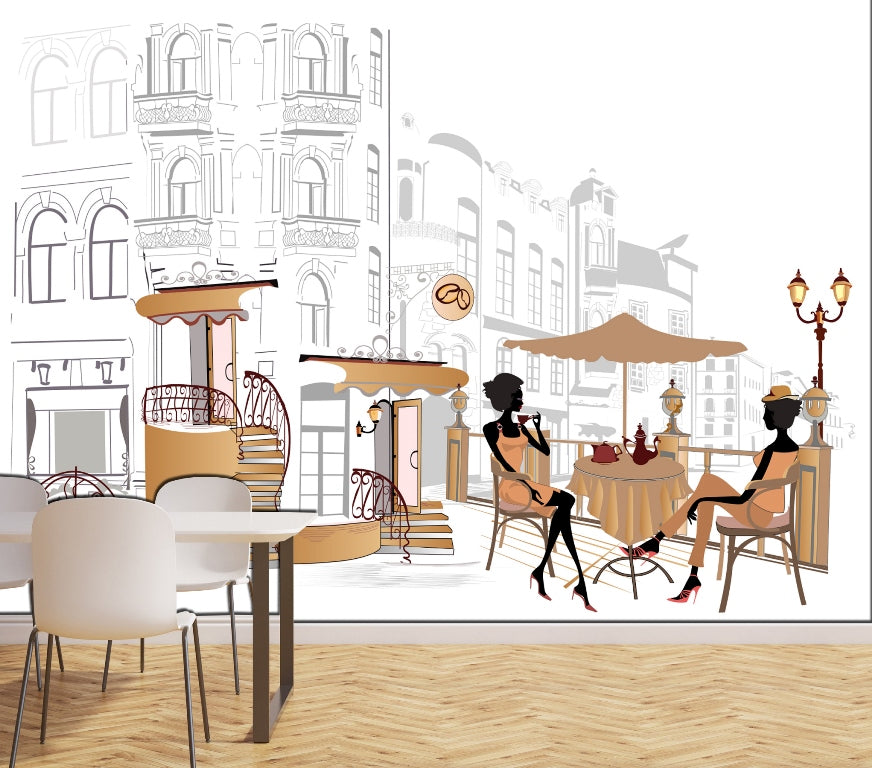european cafe illustration ( cor 113 )