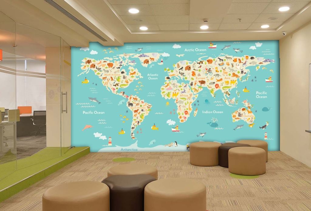 animal world map ( cor 164 )