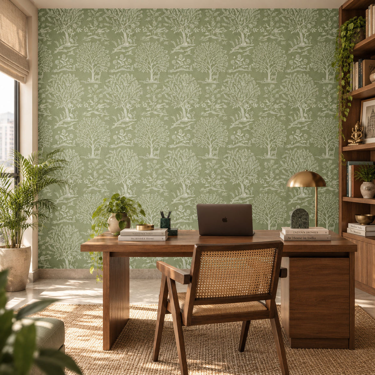 woodland(tea green & white) (gdr 110)