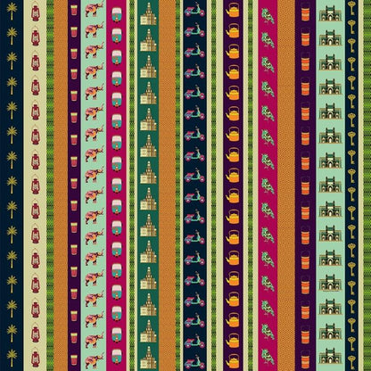 Tropical Kitsch Stripes (KM 1015)