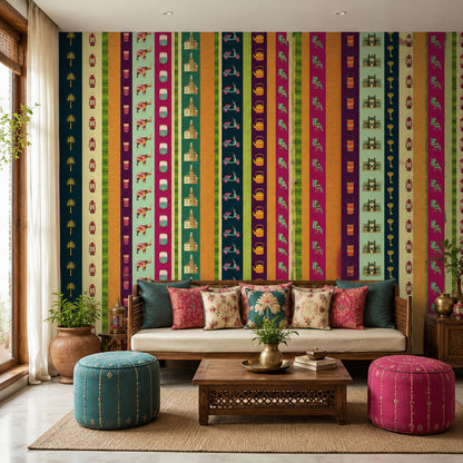 Tropical Kitsch Stripes (KM 1015)