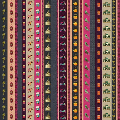 Magenta Kitsch Stripes (KM 1016)