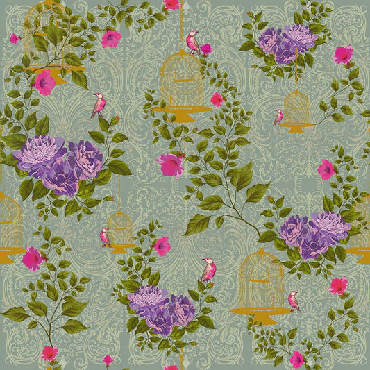 Chinoiserie Cages (Purple) (KM 1054)