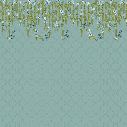 Teal Botanical Lattice (KM 3013)
