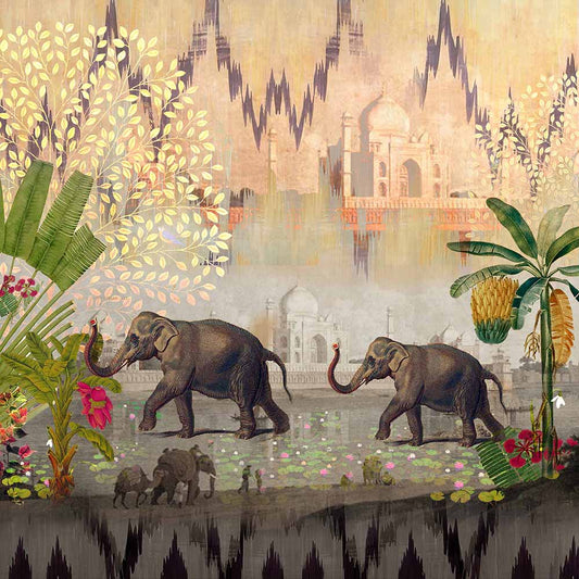 Elephants by the Taj (KM 4001)
