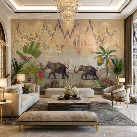 Elephants by the Taj (KM 4001)