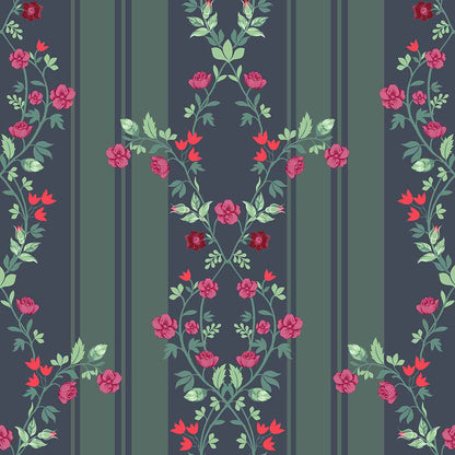 Midnight Floral Stripe (KM 4013)