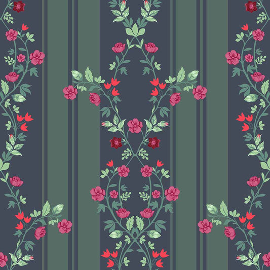 Midnight Floral Stripe (KM 4013)