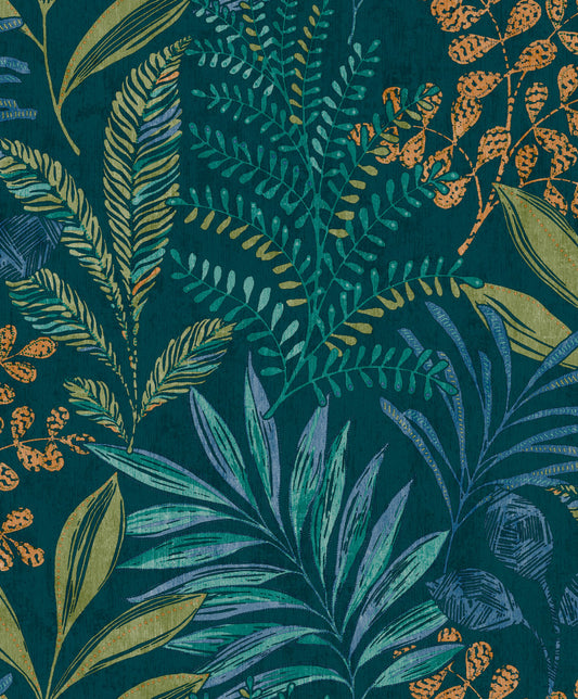 Muted Blue and Gold Abstract Texture (MN 3112)