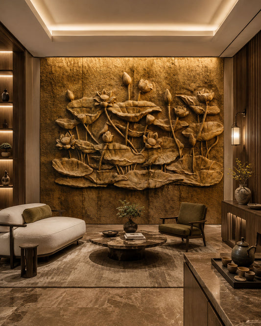 Lotus Pond Carving ( NAT 149 )