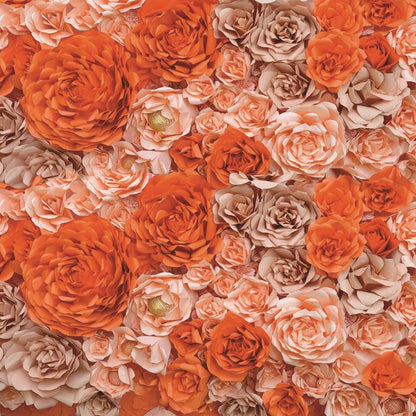 Peach & Coral Paper Roses ( NAT 151 )