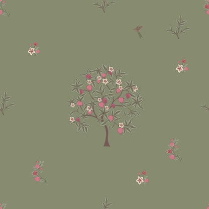 Olive Pome & Prinia Wallpaper (NRV 519)