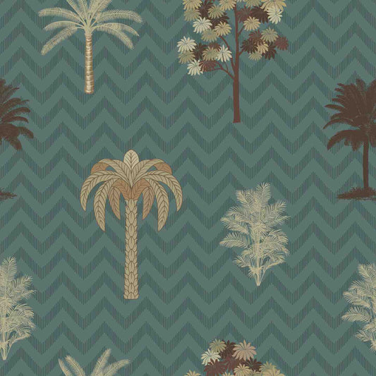 Chevron Tales - Teal (NRV 616)