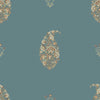 Blooms in Paisley Slate (NRV 622)