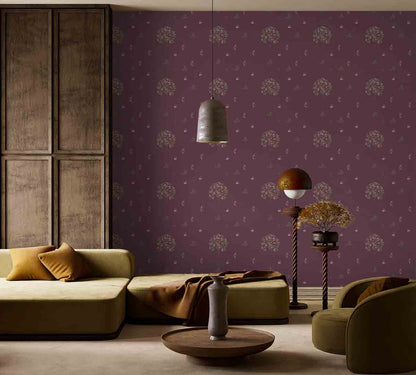Merlot Pome and Prinia Wallpaper (NRV 643)