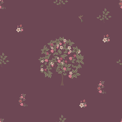 Merlot Pome and Prinia Wallpaper (NRV 643)