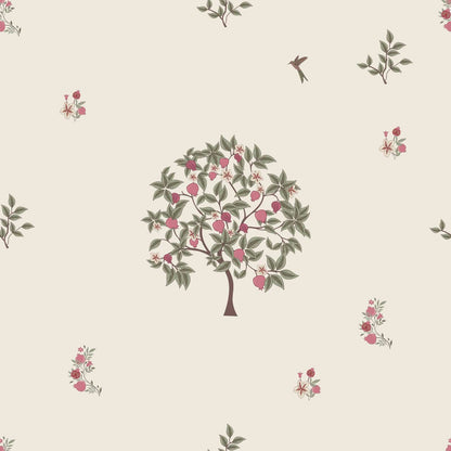 Cream Pome and Prinia Wallpaper (NRV 654)