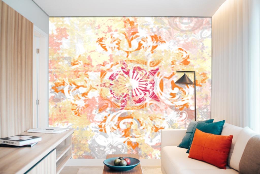 vintage sunset damask ( ori 107 )