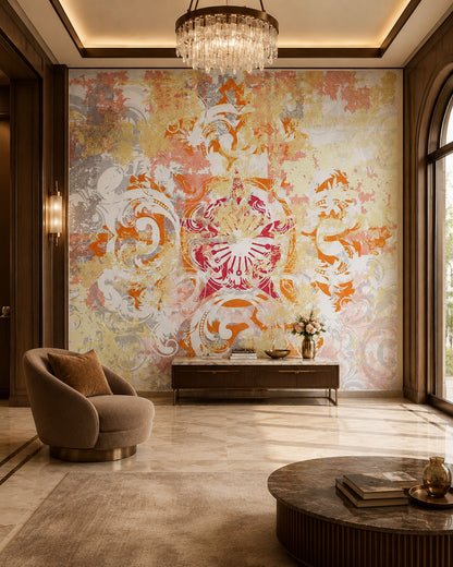 Vintage Sunset Damask ( ORI 107 )