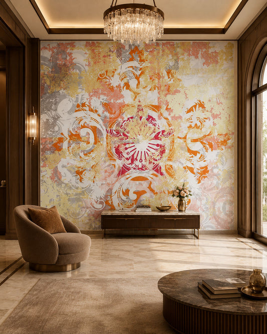 Vintage Sunset Damask ( ORI 107 )