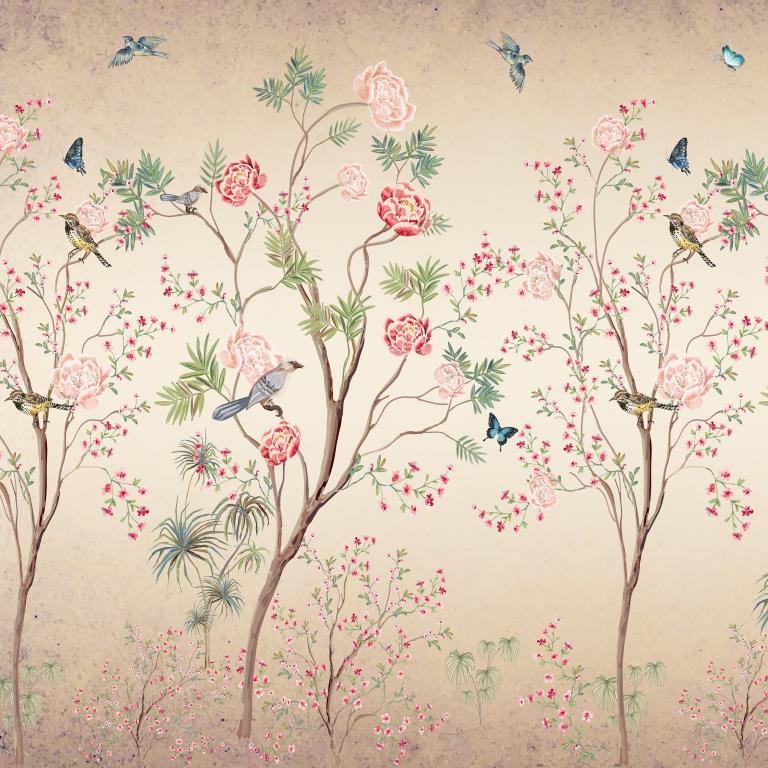 vintage floral aviary (prd 124)
