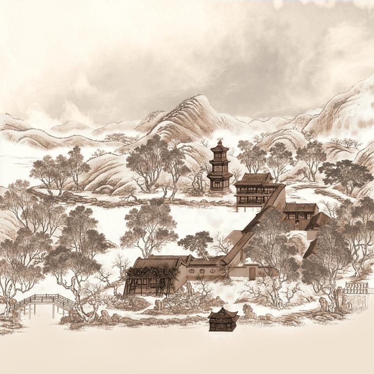 traditional asian landscape (prd 132)