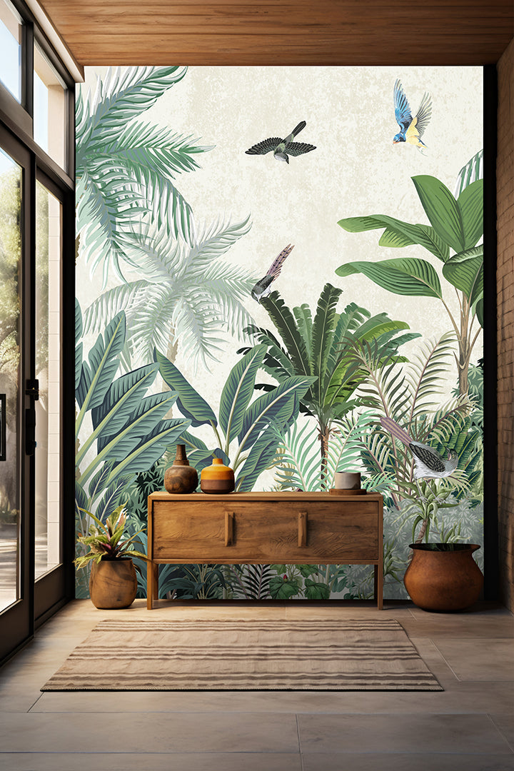 tropical birds and palms (prd 139)