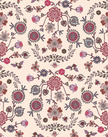 Spring Fling(Cream,Dusty Rose) (PS 130)
