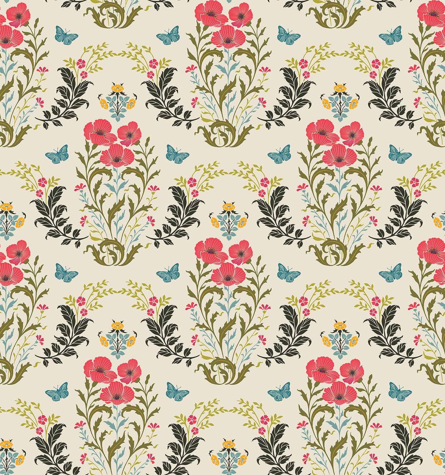 poppy love(coral-pink,cream) (ps 140)