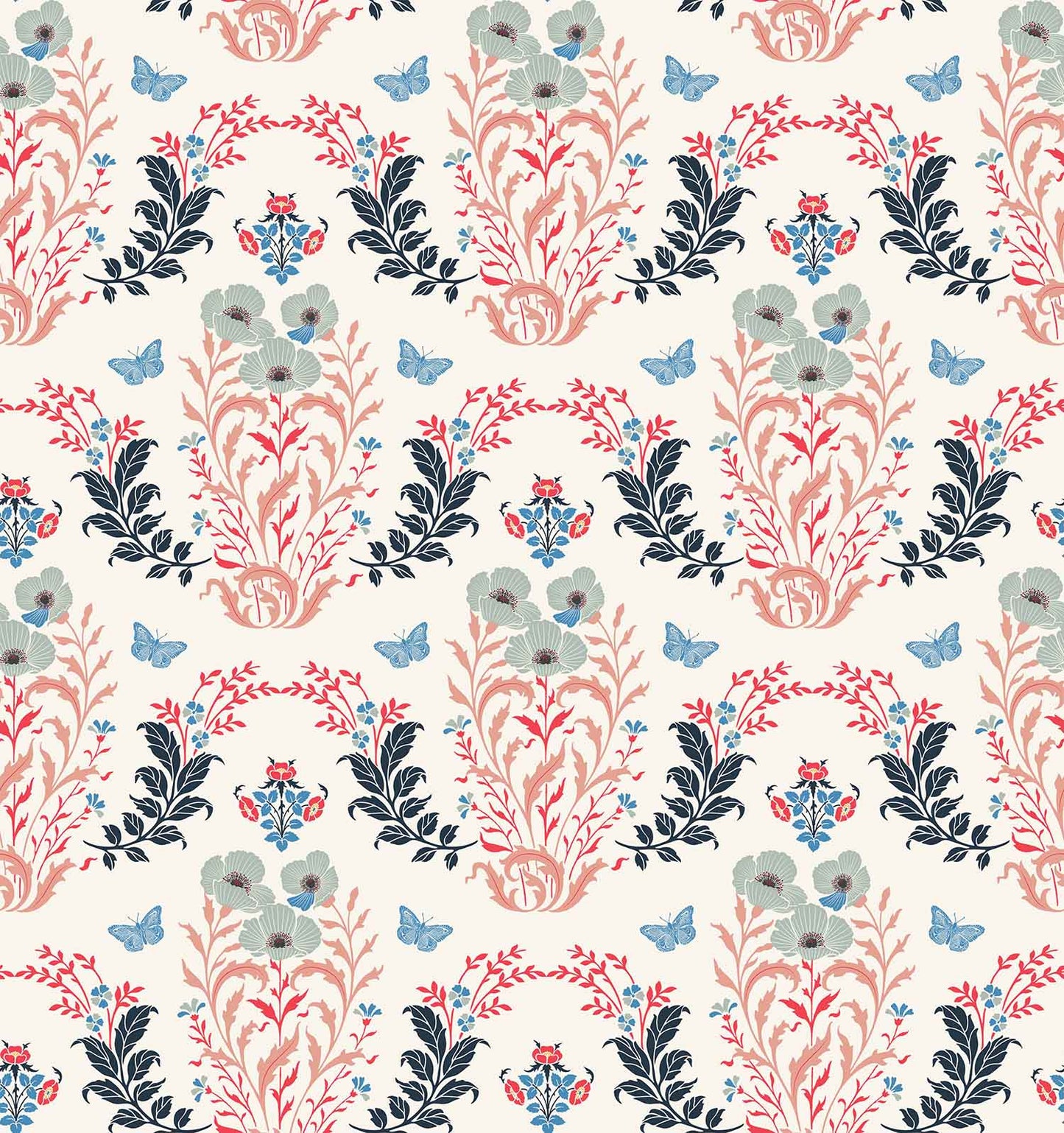 poppy love(off-white,slate blue) (ps 144)