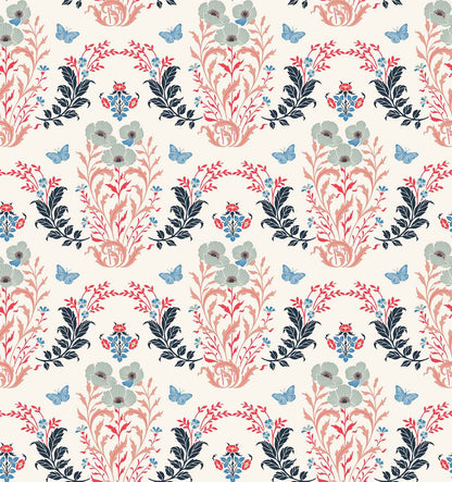 Poppy Love(Off-White,Slate Blue) (PS 144)