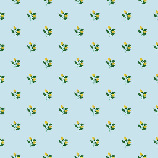 Floral Spring Garden(duck-egg blue) (PS 228)
