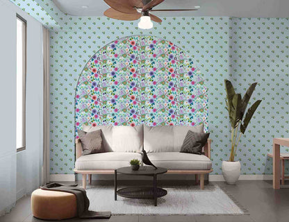 Floral Spring Garden(sky blue) (PS 229)