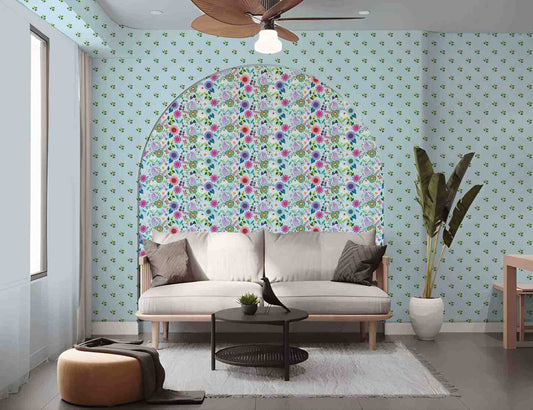 Floral Spring Garden(sky blue) (PS 229)