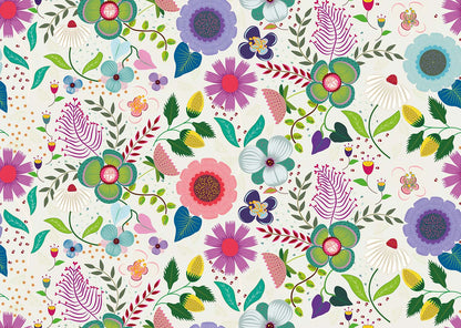 Floral Spring Garden(purple, teal, magenta) (PS 231)