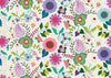 Floral Spring Garden(purple, teal, magenta) (PS 231)