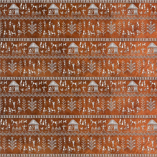Traditional Warli Tribal Art ( SPR 117 )