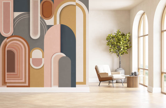 Geometric Echoes(Multicolor) ( ZHA 128 )